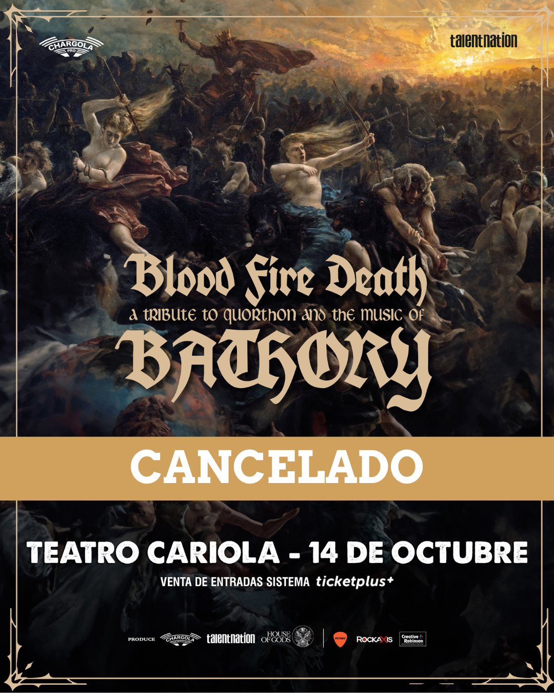 Blood Fire Death cancela sus fechas en Chile y Latinoamérica